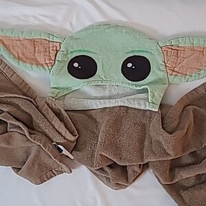 Mandalorian Hooded Bath Towel Child Baby Yoda Ears Hood Disney Star Wars 50"x22"